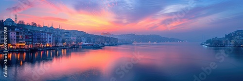 Istanbul Bosphorus Strait at Sunrise