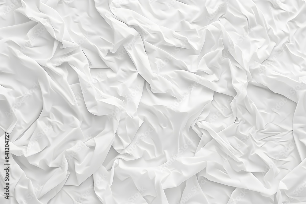 White Crumpled Cotton Fabric Texture Background White Crumpled Cotton Fabric Texture Background