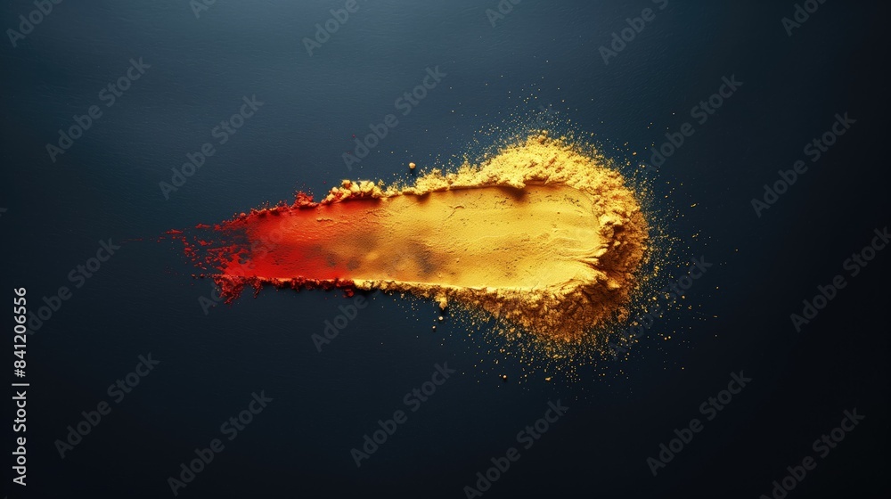 Fototapeta premium Abstract Colorful Paint Strokes On Black Background