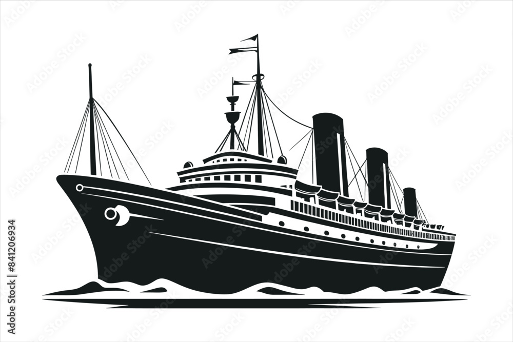 ship silhouette Vector design ship silhouette Vector design