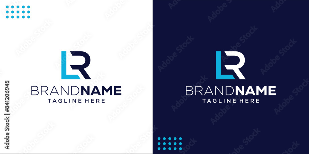 Naklejka premium Creative LR Initial Logo, Design Inspiration, Illustration, Vector