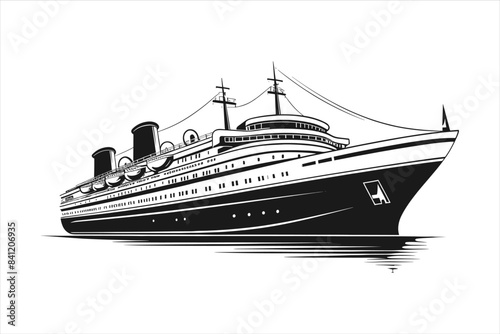 ship silhouette Vector design