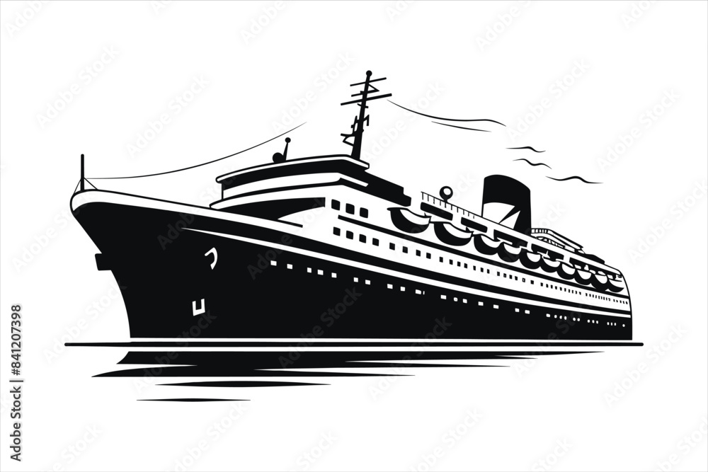ship silhouette Vector design