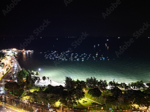 Vung Tau flyover -  Amazing view of the sites of Vietnam in the peninsula city of Southern Vietnam. Beautiful sunset, streets and statues of the region.  photo