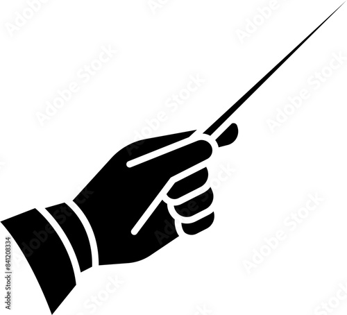 conductor baton vector illustration
