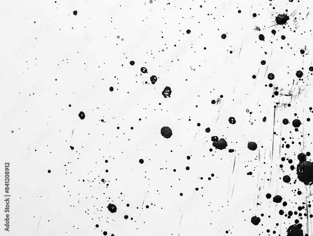 Minimalist Black Ink Splotches on White Background Minimalist Black Ink Splotches on White Background