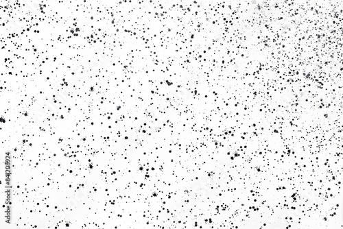 Abstract Black Dots Scattered On White Background