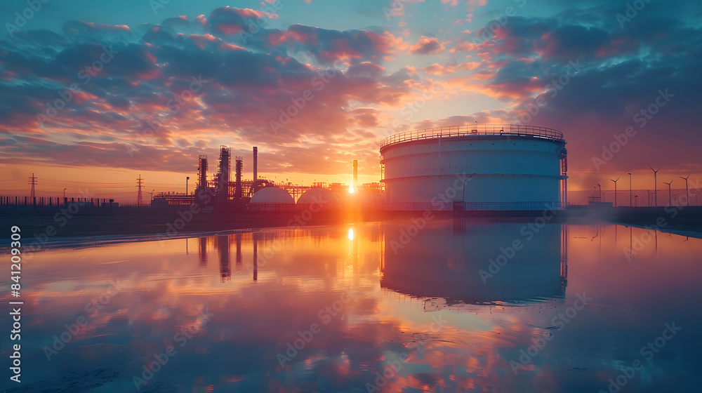Natural Gas Tank in the morning Natural Gas Tank in the morning