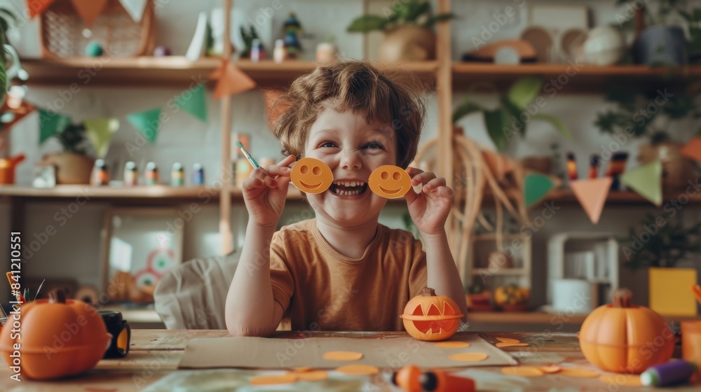 Fototapeta premium child playing with toy