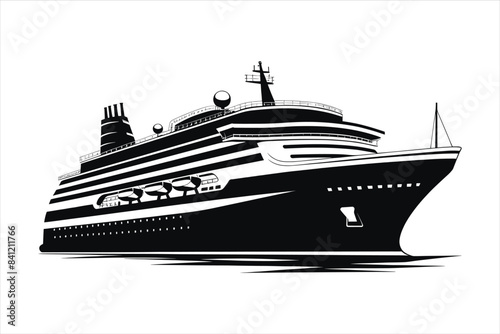 ship silhouette Vector design