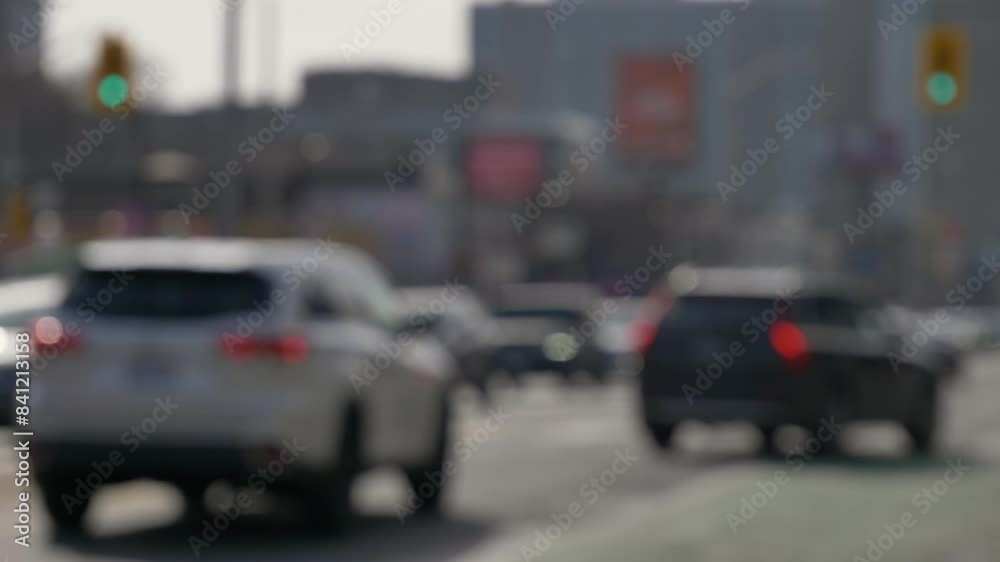 busy local slow traffic at Danforth Village East York Toronto busy local slow traffic at Danforth Village East York Toronto