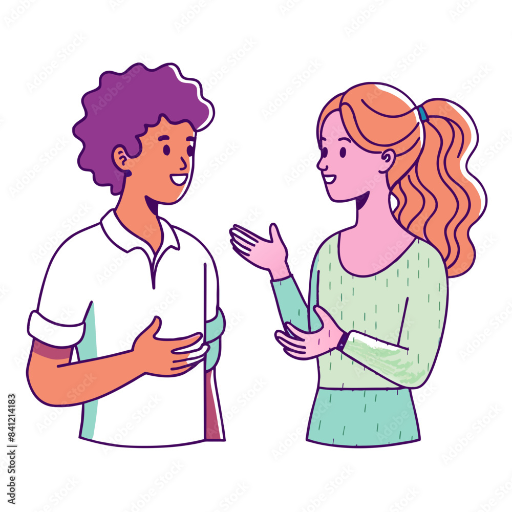 two people talking to each other two people talking to each other