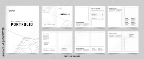 Architecture portfolio or portfolio layout template design