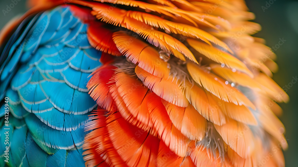 Fototapeta premium plumage background of bird closeup