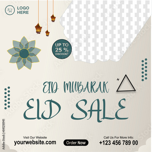 Banner of Eid Mubarak Sale, Social media banners for Eid Mubarak. Social media ads, Eid Mubarak celebration.