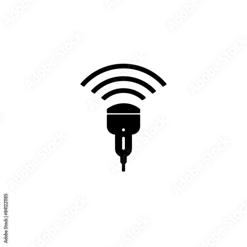 Ultrasound icon isolated on white background