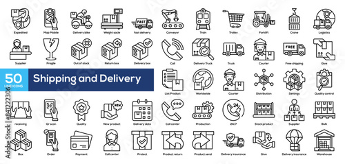 Shipping and delivery icon