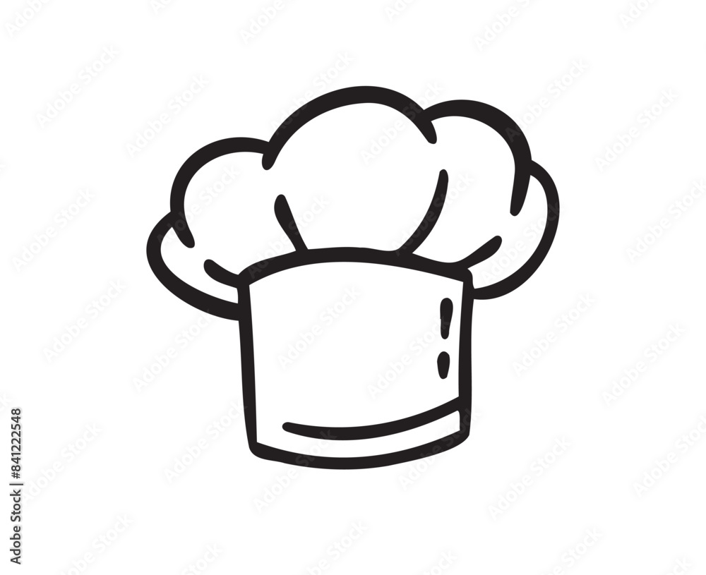 Uniform caps kitchen staff doodle outline vector style. Hand drawn classic chef toque baker hat. Uniform caps kitchen staff doodle outline vector style. Hand drawn classic chef toque baker hat.
