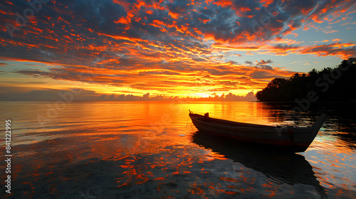 Sunset at Selayar Island, South Celebes photo