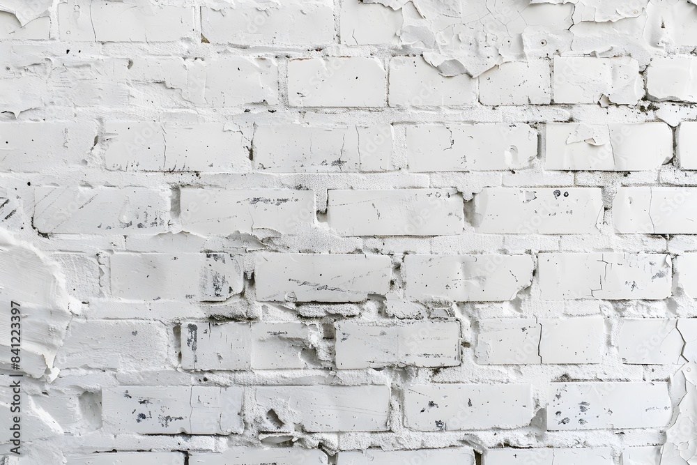 Fototapeta premium White Brick Wall Background Flat Lay