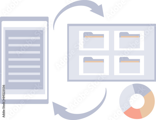 Document file data converting into folders.