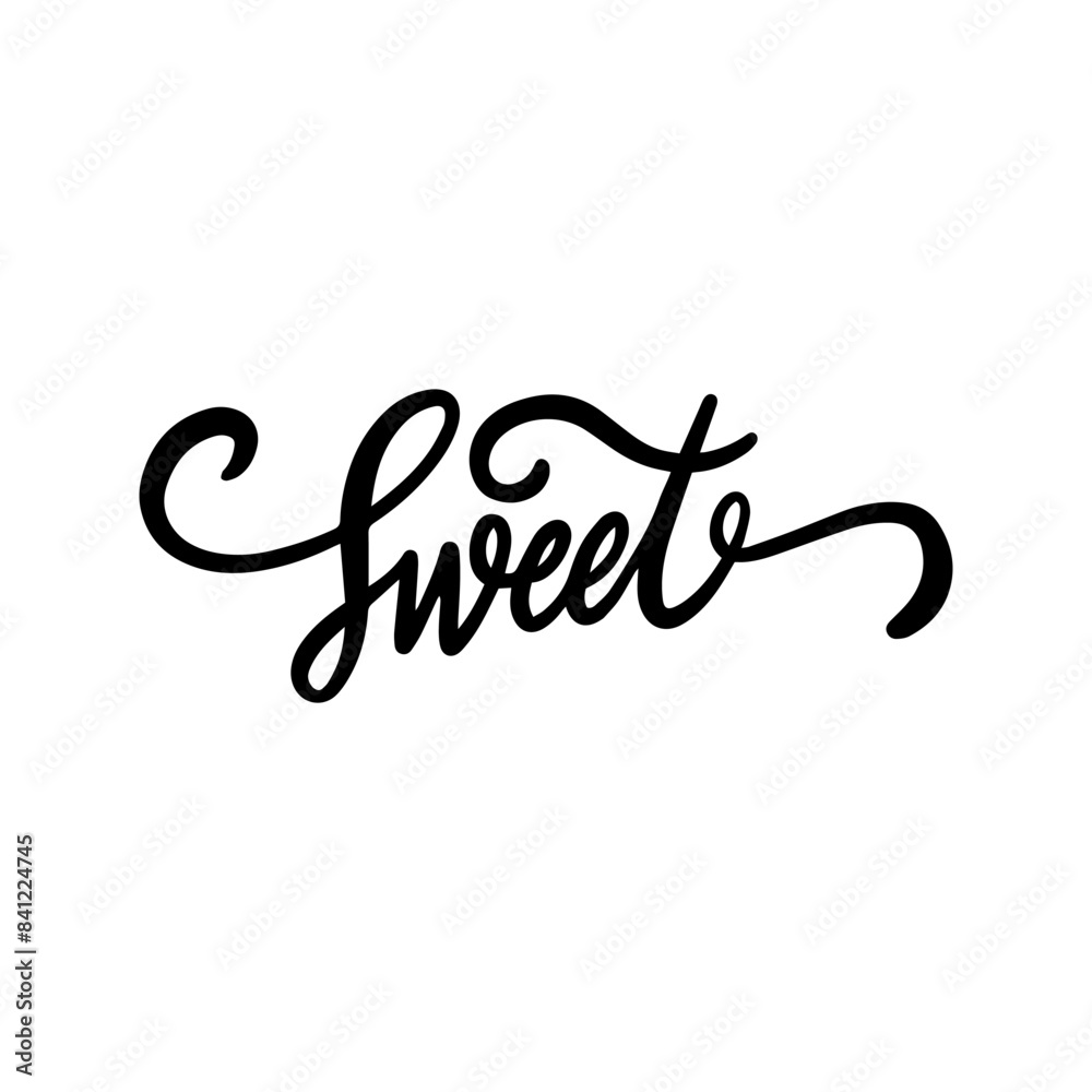 Sweet Handwritten Calligraphy Word Art with Stylish Typography, Trendy Swirls, and Elegant Design Sweet Handwritten Calligraphy Word Art with Stylish Typography, Trendy Swirls, and Elegant Design