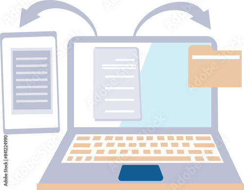 The file in the laptop is converting to doc file and folder.