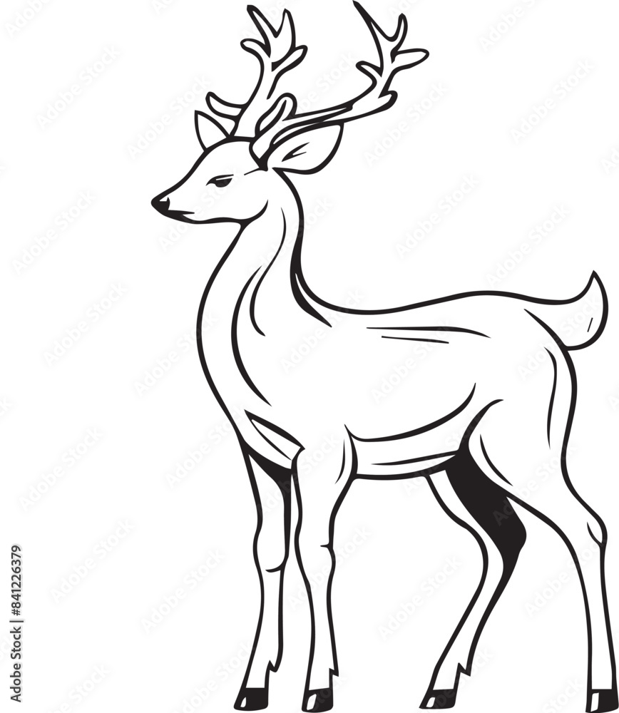 Obraz premium deer silhouette vector Adobe Illustrator Artwork