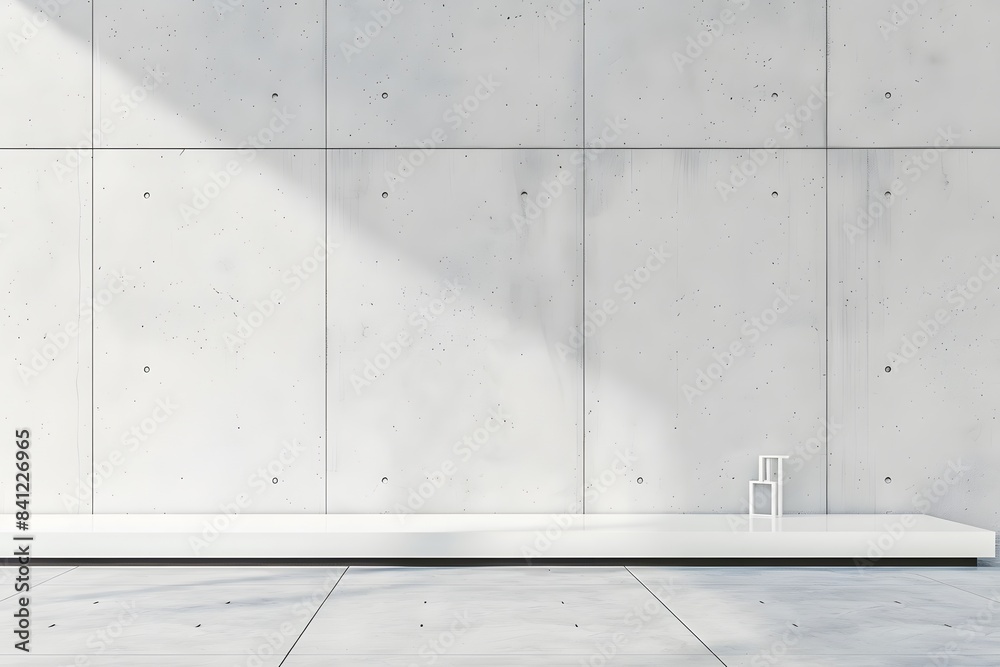 Minimalist White Concrete Wall Texture Background