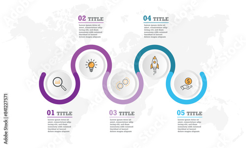 infographic template for presentation. Business data visualization.