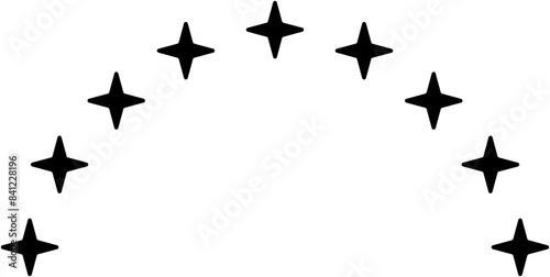 Shiny new surprise magic stars flat icon symbol photo