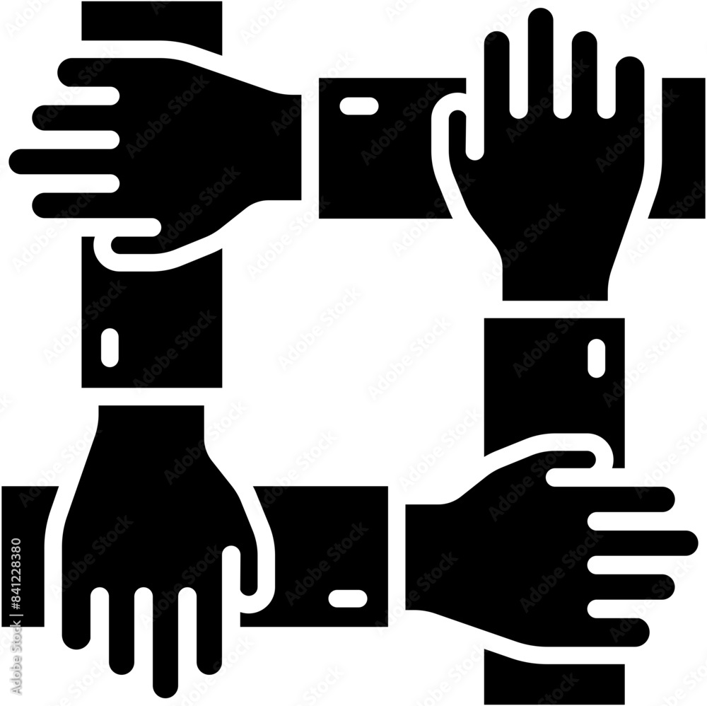 Business cooperation, teamwork flat icon symbol Business cooperation, teamwork flat icon symbol