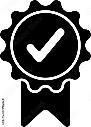 Verified, certified, best choice badge stamp, authorize, flat icon symbol