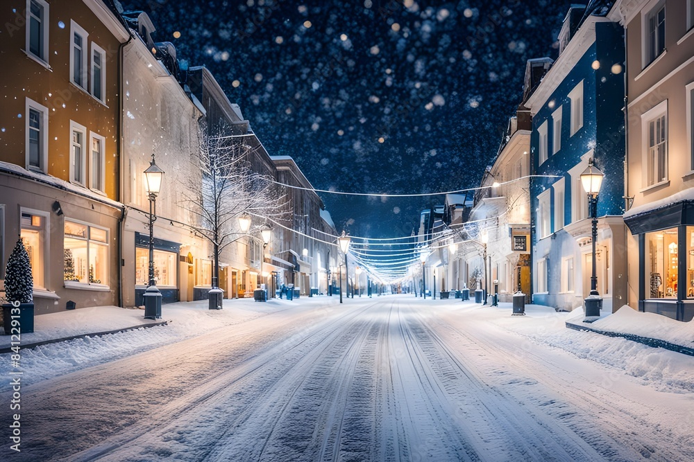 Obraz premium Beautiful Christmas street