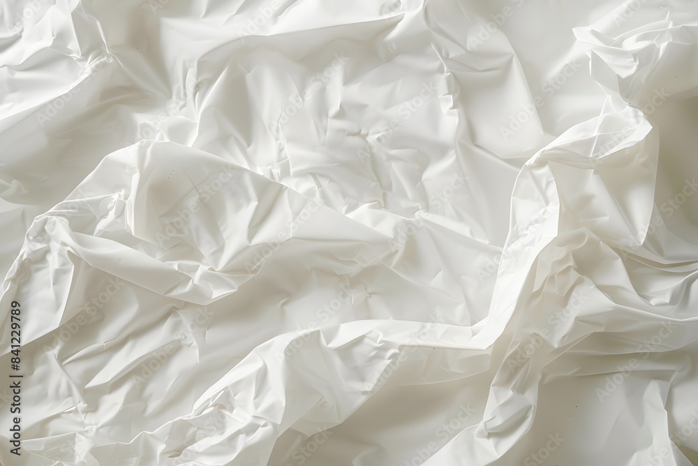 Obraz premium White Crumpled Paper Texture Background