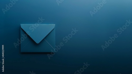 Envelope and email symbol on a blue background Concept email address Internet technologies and contacts for communication Communication over the network business and correspondence : Generative AI