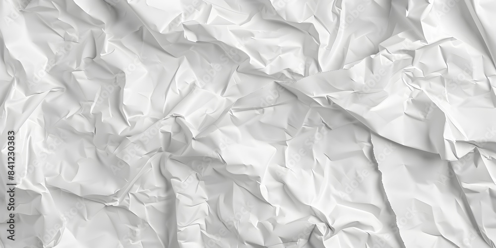 Obraz premium White Crumpled Paper Texture - High Resolution