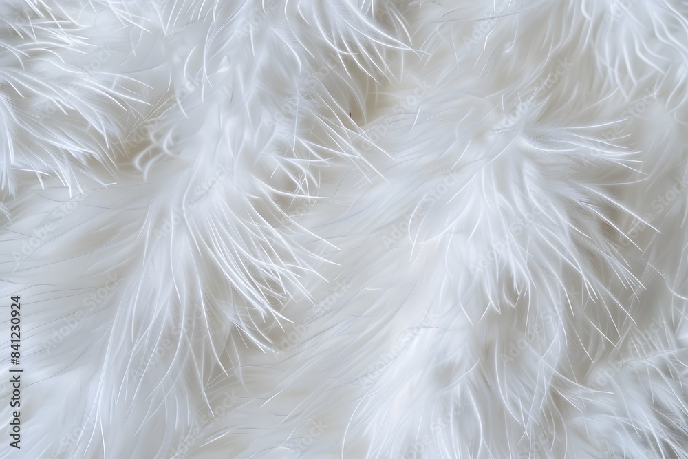 White Feather Texture Background - Soft Fluffy Bird Plumage White Feather Texture Background - Soft Fluffy Bird Plumage