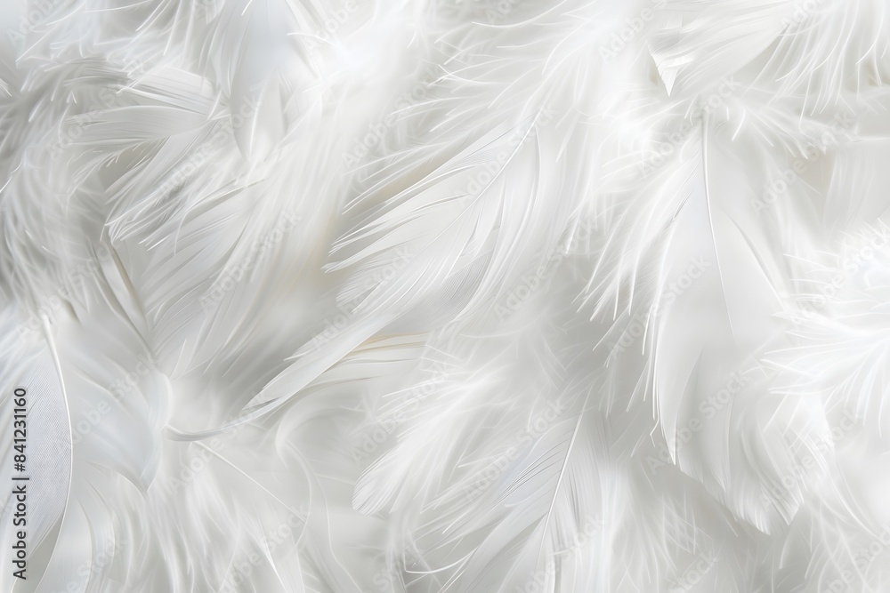 White Feather Texture Background Closeup White Feather Texture Background Closeup