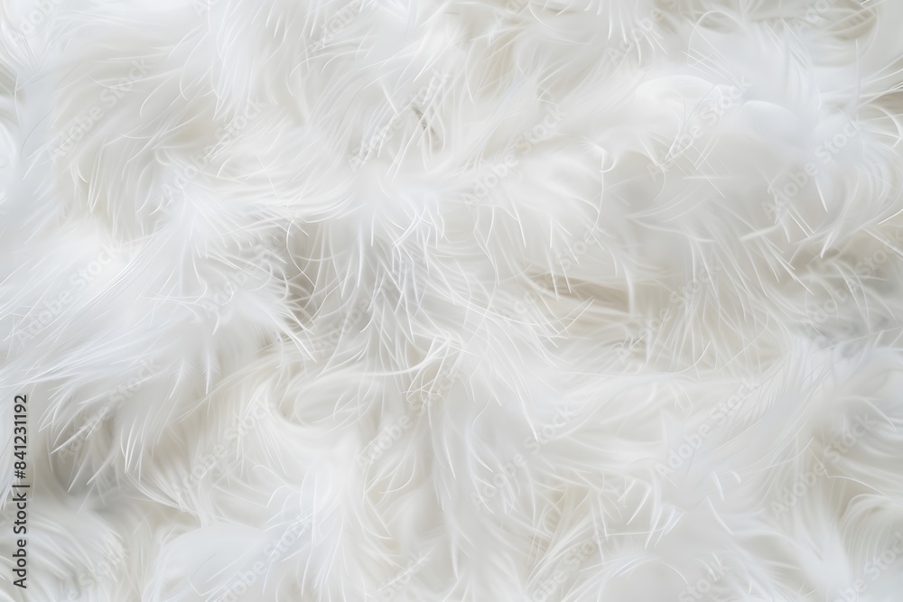 Soft White Feather Texture Background