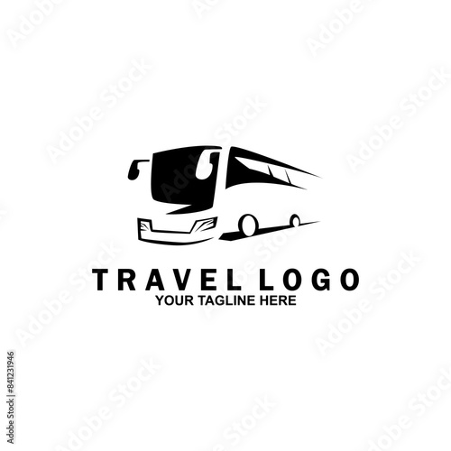 Bus Icon, travel bus logo template.