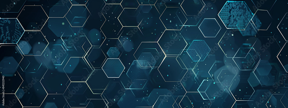 Fototapeta premium Hexogen Futuristic 3d Background