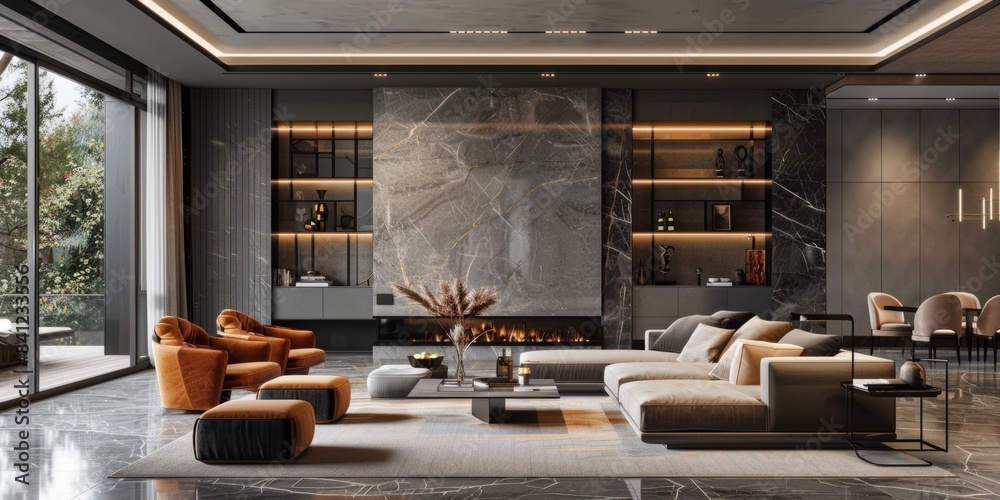 Obraz premium Stylish Home. Modern Interior Design Background.