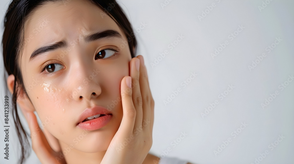 Young Woman Distressed Tears Emotional Portrait Young Woman Distressed Tears Emotional Portrait