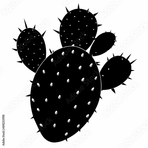 Prickly pear outline coloring book page line art drawing
