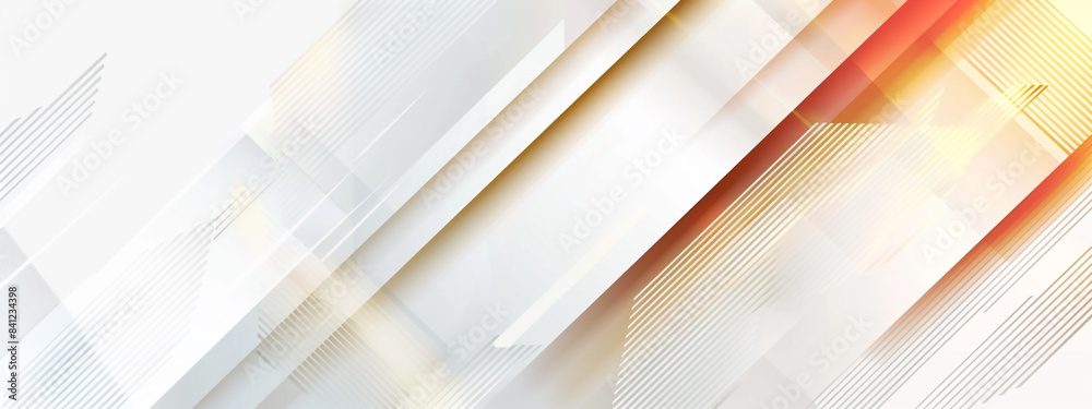 Obraz premium Grey white soft gold abstract background 3d square shine and layer element for presentation design