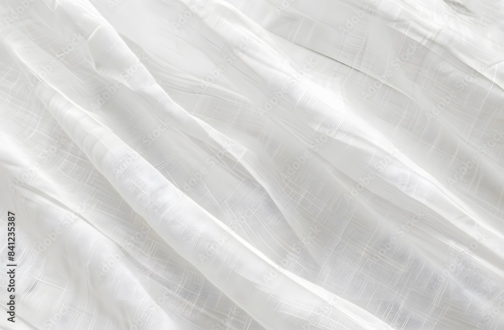 Fototapeta premium White Linen Fabric Texture Background Design