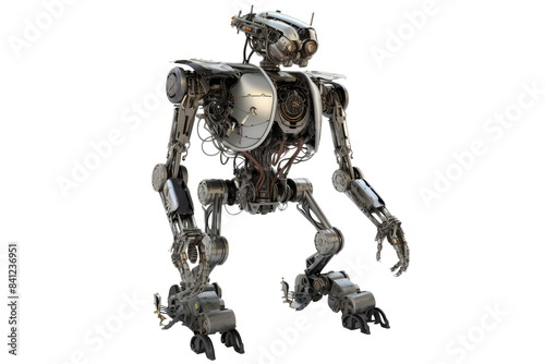 robot android isolated on white