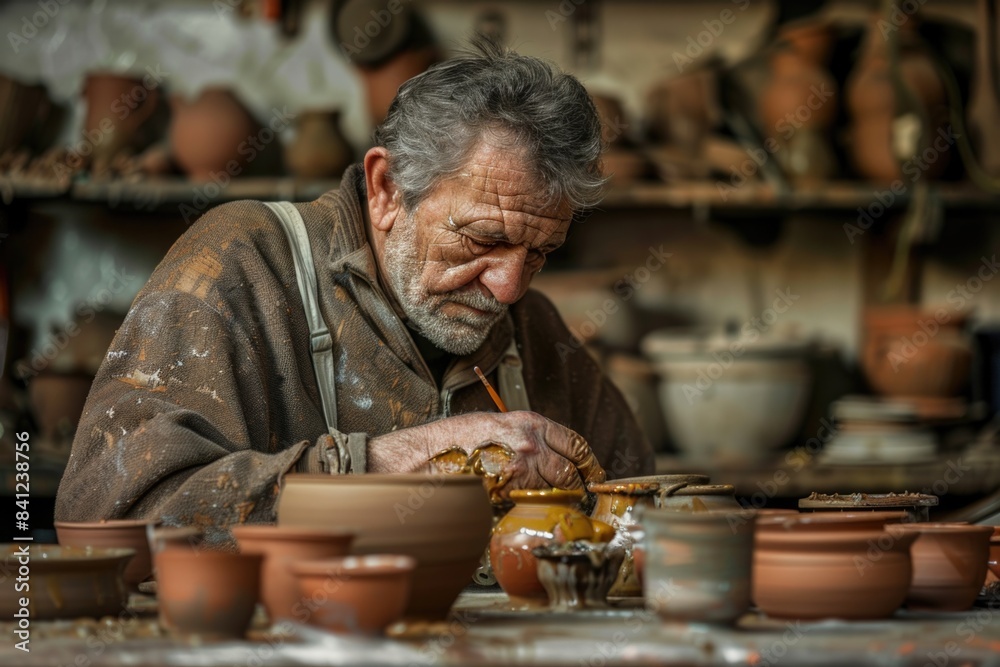 A person shaping clay into a bowl shape, highlighting the process of pottery creation A person shaping clay into a bowl shape, highlighting the process of pottery creation