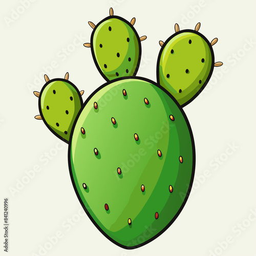 Prickly pear cartoon vector clipart Illustration